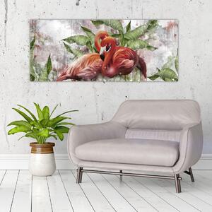 Slika - Flamingosi (120x50 cm)
