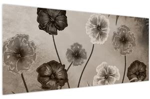 Slika - Crtež cvijeća (120x50 cm)