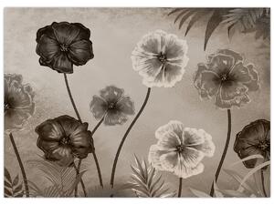 Slika - Crtež cvijeća (70x50 cm)