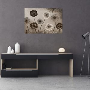 Slika - Crtež cvijeća (90x60 cm)