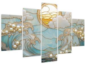 Slika - 3D biseri u oceanu (150x105 cm)
