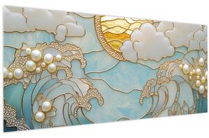Slika - 3D biseri u oceanu (120x50 cm)