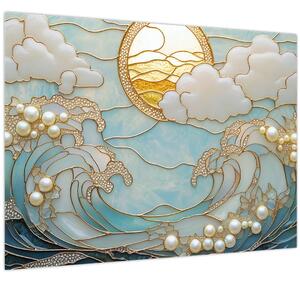 Slika - 3D biseri u oceanu (70x50 cm)