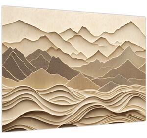 Slika - 3D linije planina (70x50 cm)