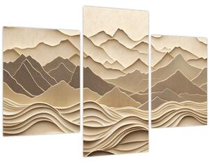 Slika - 3D linije planina (90x60 cm)