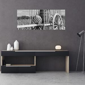 Slika - Prikolica, crno-bijela (120x50 cm)