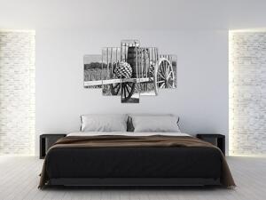 Slika - Prikolica, crno-bijela (150x105 cm)