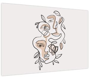 Slika - Line art tretmani lica (90x60 cm)