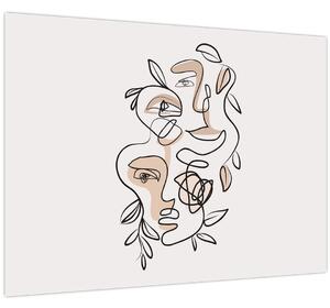 Slika - Line art tretmani lica (70x50 cm)