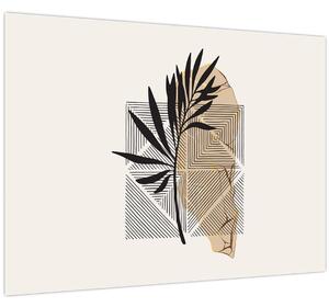 Slika - Apstrakcija s tropskim lišćem N⁰1 (70x50 cm)