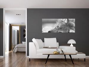 Slika - Vuk, crno-bijela (120x50 cm)
