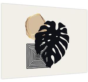 Slika - Apstrakcija s tropskim lišćem N⁰2 (70x50 cm)