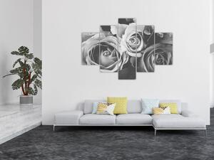 Slika - Ruža, crno-bijela (150x105 cm)