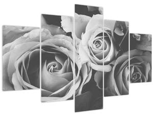 Slika - Ruža, crno-bijela (150x105 cm)