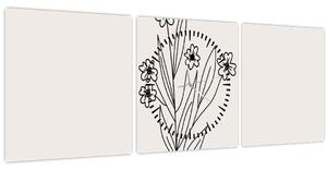 Slika - Livadni cvijet N⁰1 (sa satom) (90x30 cm)