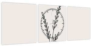 Slika - Livadni cvijet N⁰2 (sa satom) (90x30 cm)