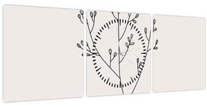 Slika - Livadni cvijet N⁰3 (sa satom) (90x30 cm)