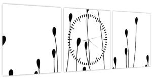 Slika - Grafička livada N⁰1 (sa satom) (90x30 cm)