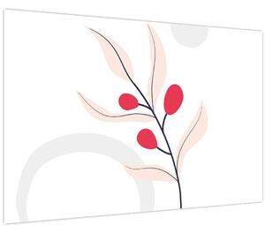 Slika - Ružičasta cvjetna apstrakcija N⁰3 (90x60 cm)