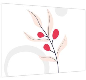 Slika - Ružičasta cvjetna apstrakcija N⁰3 (70x50 cm)