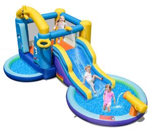 Napuhni park s vodenim toboganom s 2 bazena, puhalom 680 W i vodenim topom