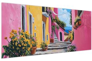 Slika - Ružičasta uličica (120x50 cm)
