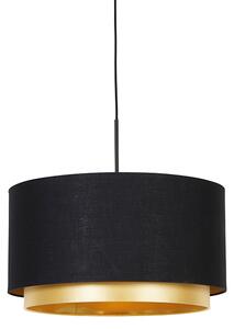 Moderna viseća svjetiljka crna sa zlatnom duo sjenilom od 47 cm - Combi