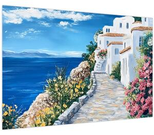 Slika - Uličica uz more (90x60 cm)