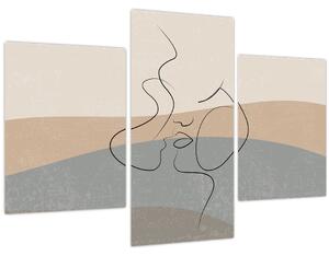 Slika - Crtani poljubac (90x60 cm)