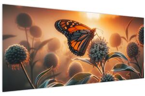 Slika – Leptir u zalazećem suncu (120x50 cm)