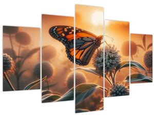 Slika – Leptir u zalazećem suncu (150x105 cm)