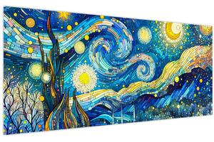 Slika – Mozaik zvjezdane noći (120x50 cm)