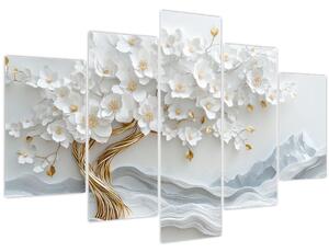 Slika – 3D elegantno drvo života (150x105 cm)