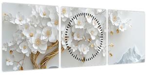 Slika – 3D elegantno drvo života (sa satom) (90x30 cm)