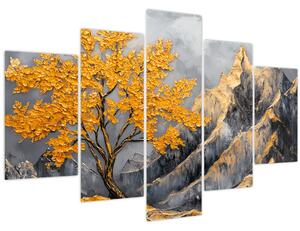 Slika – Zlatno drvo u planinama (150x105 cm)