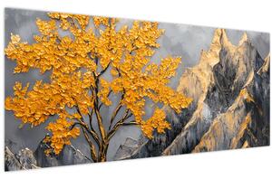 Slika – Zlatno drvo u planinama (120x50 cm)