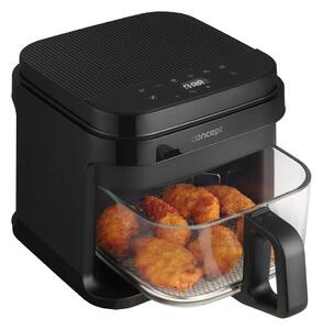 Concept FR5500 - Vruća zračna friteza GLASS & FAST 5,5 l 1200W/230V crna