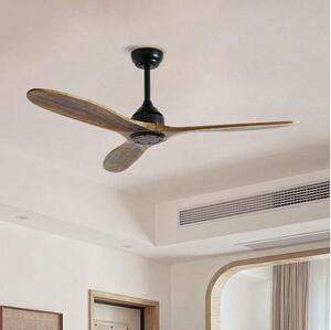 ZEVENTI - Stropni ventilator LAURIA Wi-Fi Tuya crna/hrast + DU
