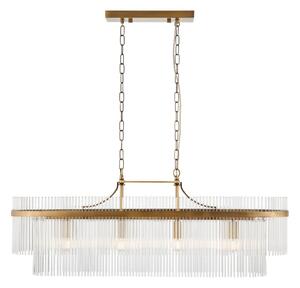 Endon 112573 - Luster na lancu MARIETTA 4xE14/6W/230V mesing/prozirna