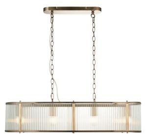 Endon 110945 - Luster na lancu RIDGETON 4xE14/6W/230V mesing/prozirna