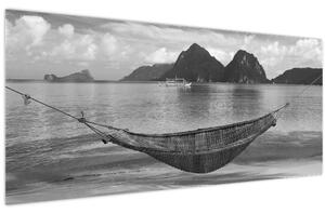 Slika - Viseća mreža na plaži (120x50 cm)
