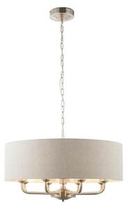Endon 99152 - Luster na lancu HIGHCLERE 8xE14/40W/230V siva/mat krom