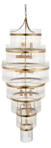 Endon 112793 - Luster na lancu MARIETTA GRAND 21xE14/6W/230V mesing/prozirna