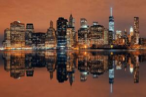 Fototapeta odsjaj Manhattana u vodi