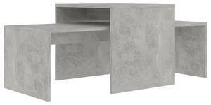 VidaXL Set stolića za kavu siva boja betona 100 x 48 x 40 cm iverica