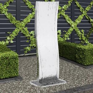 VidaXL Vrtna fontana s crpkom 108 cm od nehrđajućeg čelika zakrivljena