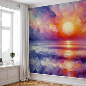 Foto tapeta - Šarena umjetnička zalazak sunca (147x102 cm)