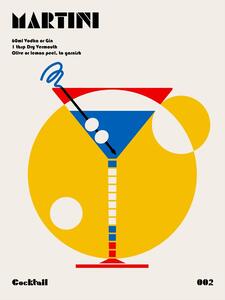 Ilustracija Martini Bauhaus Cocktail, Retrodrome