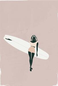 Ilustracija Pastel colour fashion surf illustration, LucidSurf