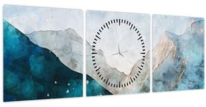 Slika - Crtež planina (sa satom) (90x30 cm)